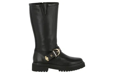 Pre-owned Versace Jeans Leather Rodeo Boots Black (women's)