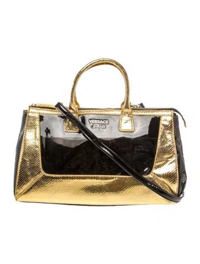 Pre-owned Versace Jeans Leather Shoulder Bag In Multicolor