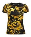 Versace Jeans Locke Printed Short Sleeve Crewneck T-shirt In Gold