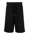 Versace Jeans Logo-appliqué Cotton Track Shorts In Black