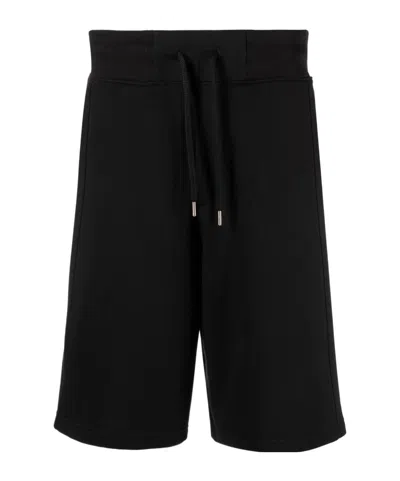 Versace Jeans Logo-appliqué Cotton Track Shorts In Black