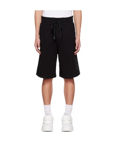 Versace Jeans Logo Drawstring Shorts In Black