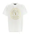 Versace Jeans Couture Logo Printed Crewneck T-shirt In White