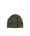 Versace Jeans Logo-jacquard Beanie Hat In Multi