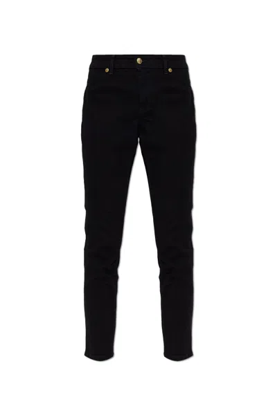 Versace Jeans Logo Jeans In Black