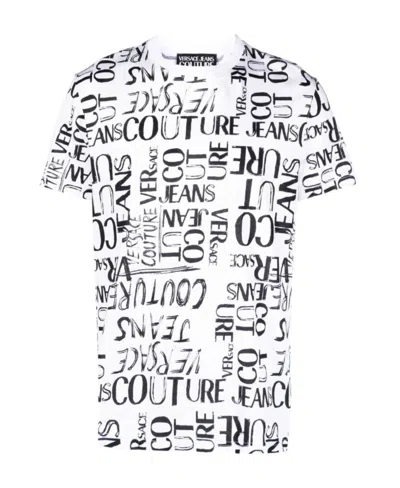 Versace Jeans Logo Lettering T-shirt In White