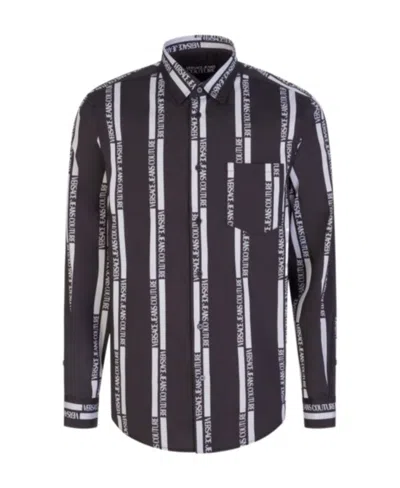 Versace Jeans Logo Long-sleeved Shirt In Purple