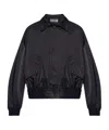 Versace Jeans Lapel Zipper Pilot Jacket In Black