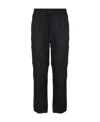 Versace Jeans Logo-patch Drawstring Straight-leg Trousers In Black