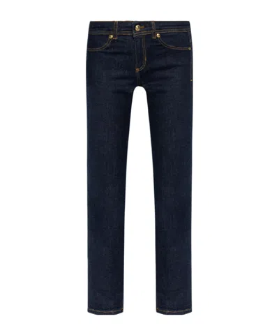 Versace Jeans Logo-plaque Skinny Jeans In Black