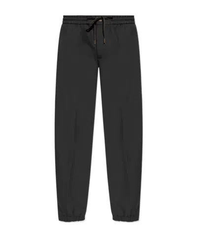 Versace Jeans Logo-plaque Track Pants In Black