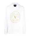 Versace Jeans Logo-print Cotton Hoodie In White