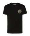 Versace Jeans Couture Logo Printed Crewneck T-shirt In Black