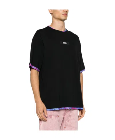 Versace Jeans Logo-print Cotton T-shirt In Black