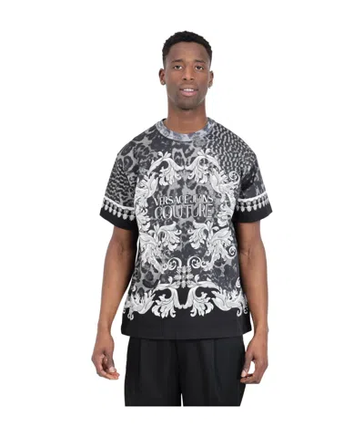 Versace Jeans Logo-print Cotton T-shirt In Black