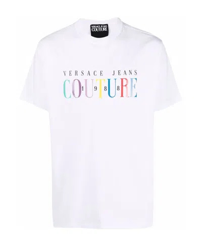 Versace Jeans Logo-print Cotton T-shirt In White