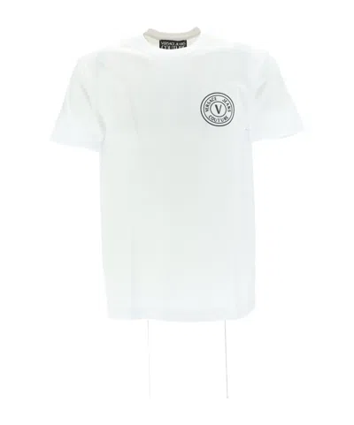 Versace Jeans Logo-print Cotton T-shirt In White