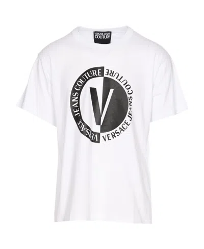 Versace Jeans Logo-print Cotton T-shirt In White
