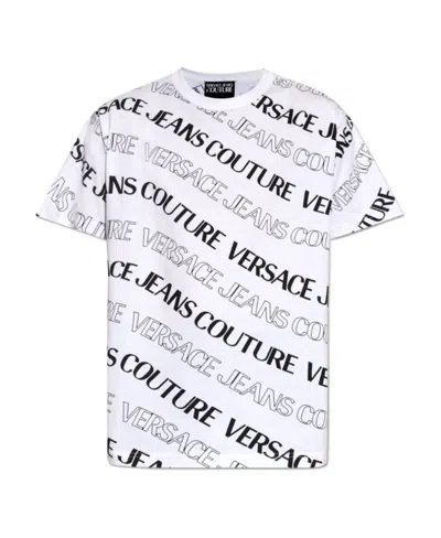 Versace Jeans Logo-print Cotton T-shirt In White
