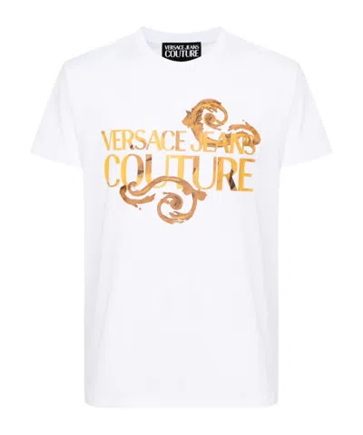 Versace Jeans Logo-print Cotton T-shirt In White