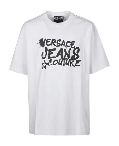 Versace Jeans Logo-print Cotton T-shirt In White