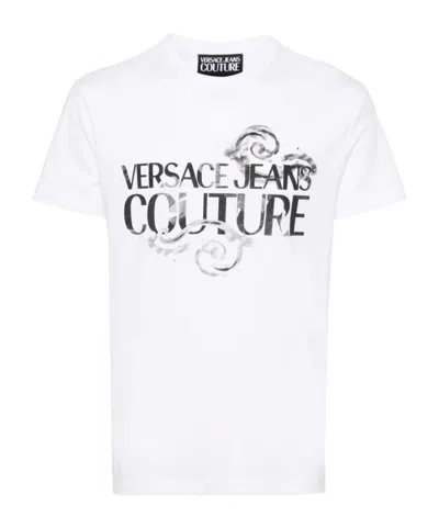 Versace Jeans Logo-print Cotton T-shirt In White
