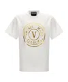 Versace Jeans Couture Logo Printed Crewneck T-shirt In White