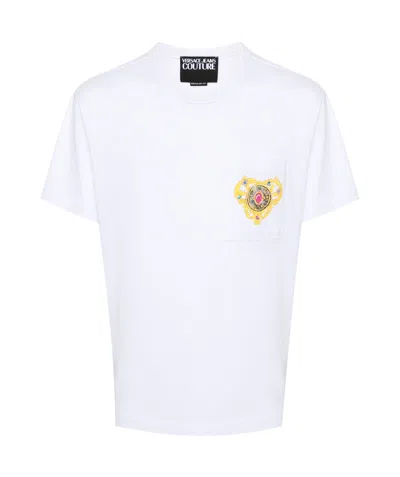 Versace Jeans Logo-print Cotton T-shirt In White