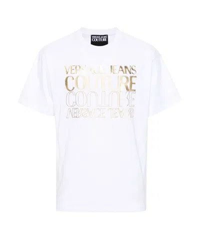 Versace Jeans Logo-print Cotton T-shirt In White
