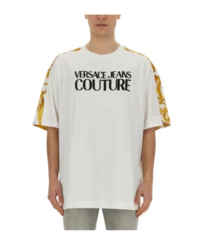 Versace Jeans Logo-print Cotton T-shirt In White