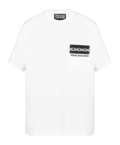Versace Jeans Logo-print Cotton T-shirt In White