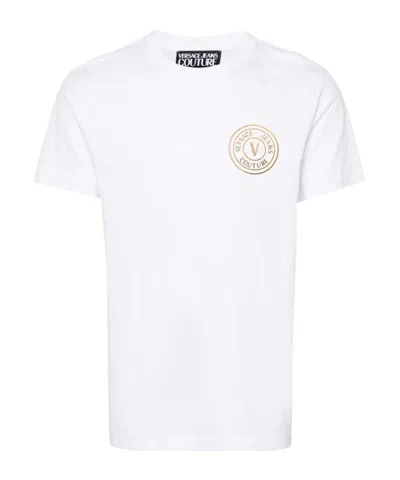 Versace Jeans Logo-print Cotton T-shirt In White