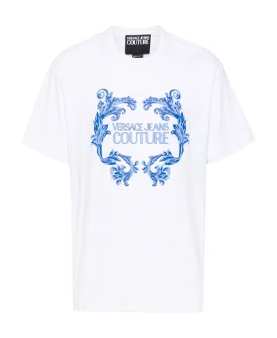 Versace Jeans Logo-print Cotton T-shirt In White