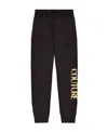 Versace Jeans Logo-print Cotton Track Pants In Black