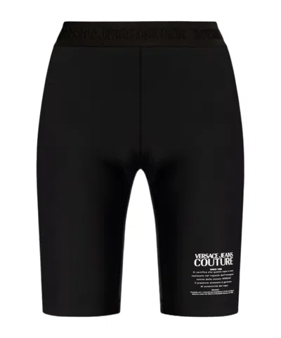 Versace Jeans Logo-print Cycling Shorts In Black