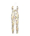 Versace Jeans Logo-print Halterneck Jumpsuit In Multicolor