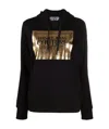 Versace Jeans Logo-print Long-sleeve Hoodie In Black