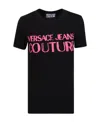 Versace Jeans Logo-print Short-sleeve T-shirt In Black