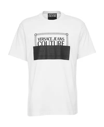 Versace Jeans Logo-print Short-sleeve T-shirt In Black