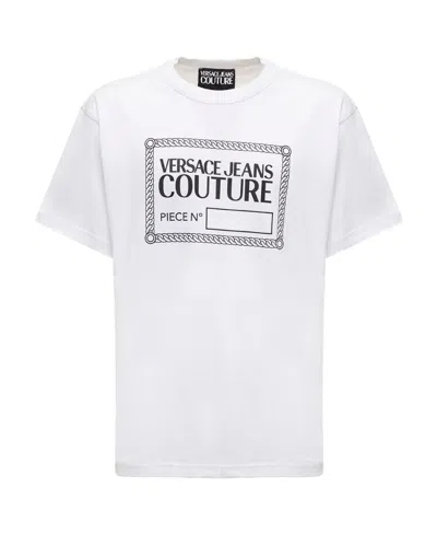 Versace Jeans Logo-print Short-sleeved T-shirt In White