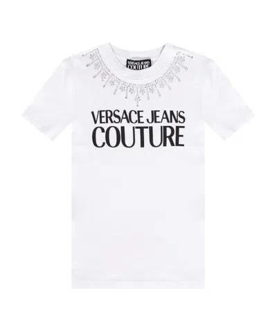 Versace Jeans Logo-print Short-sleeved T-shirt In White