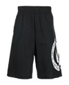 Versace Jeans Logo-print Shorts In Black