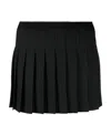 Versace Jeans Logo-print Strap Pleated Skirt In Black