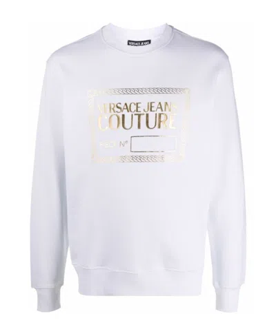 Versace Jeans Logo-print Sweatshirt In White