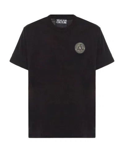 Versace Jeans Logo-print T-shirt In Black