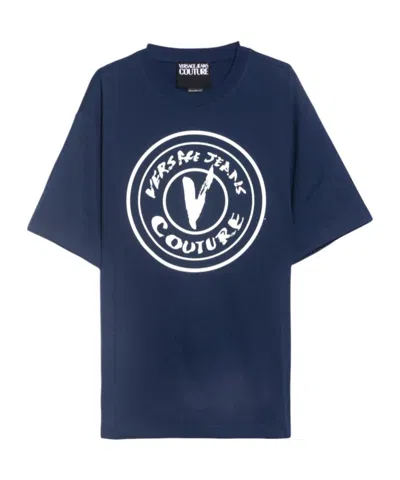 VERSACE JEANS LOGO-PRINT T-SHIRT