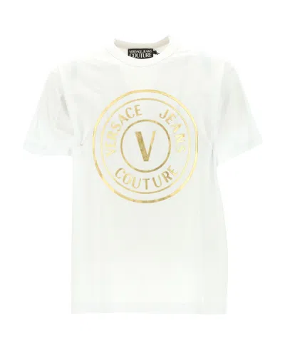 VERSACE JEANS VERSACE JEANS COUTURE LOGO PRINTED CREWNECK T-SHIRT