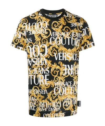 Versace Jeans Logo Printed T-shirt In Multicolor