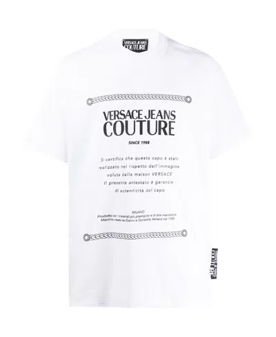 Versace Jeans Logo Printed T-shirt In White