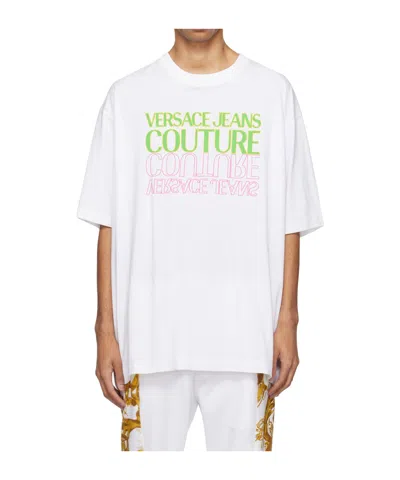 Versace Jeans Logo Printed T-shirt In White